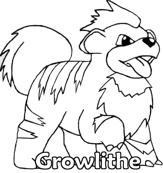 Desenho De Growlithe Para Colorir Tudodesenhos