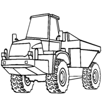 Desenho de Caminhão com pequena caçamba para colorir