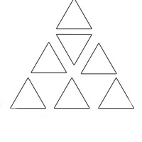 Desenho de Vários triângulos para colorir