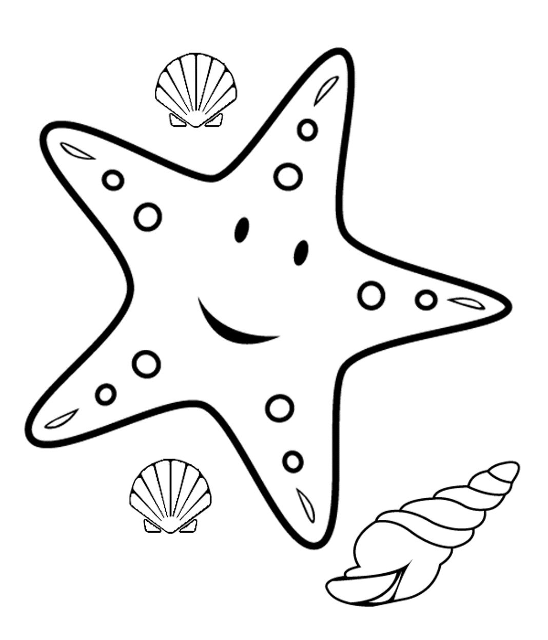 Desenho De Estrela Do Mar Bonita Para Colorir Tudodesenhos