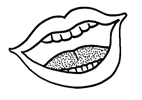 Desenho de Emoji de rosto de boca aberta para colorir