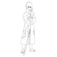 Desenho de Sasuke de costas para colorir - Tudodesenhos