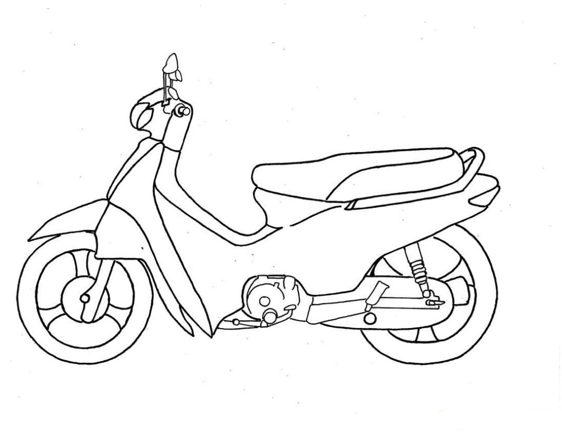 desenho de moto para desenhar no tédio