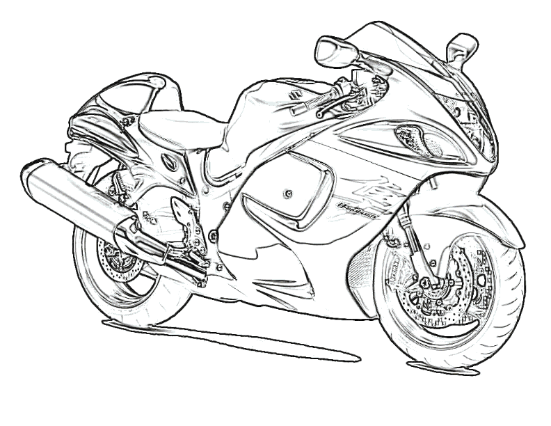 Desenho de Moto de trilha para colorir - Tudodesenhos
