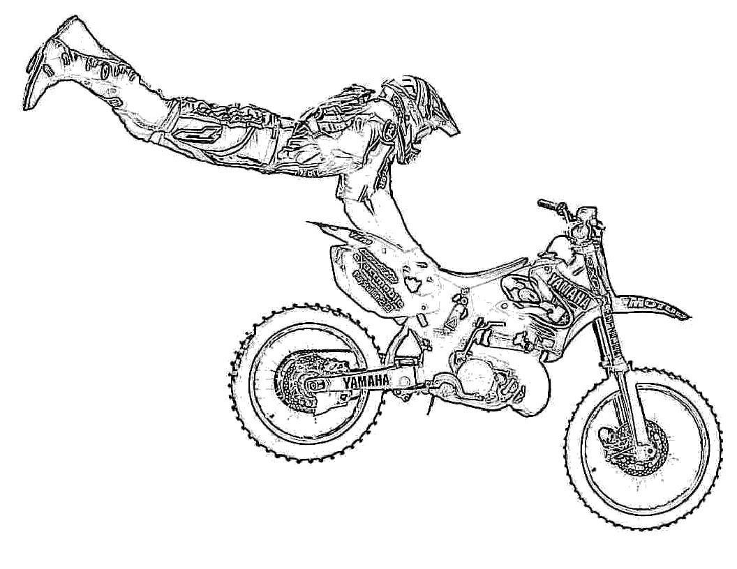 25+ Desenhos de Motocross para Imprimir e Colorir/Pintar