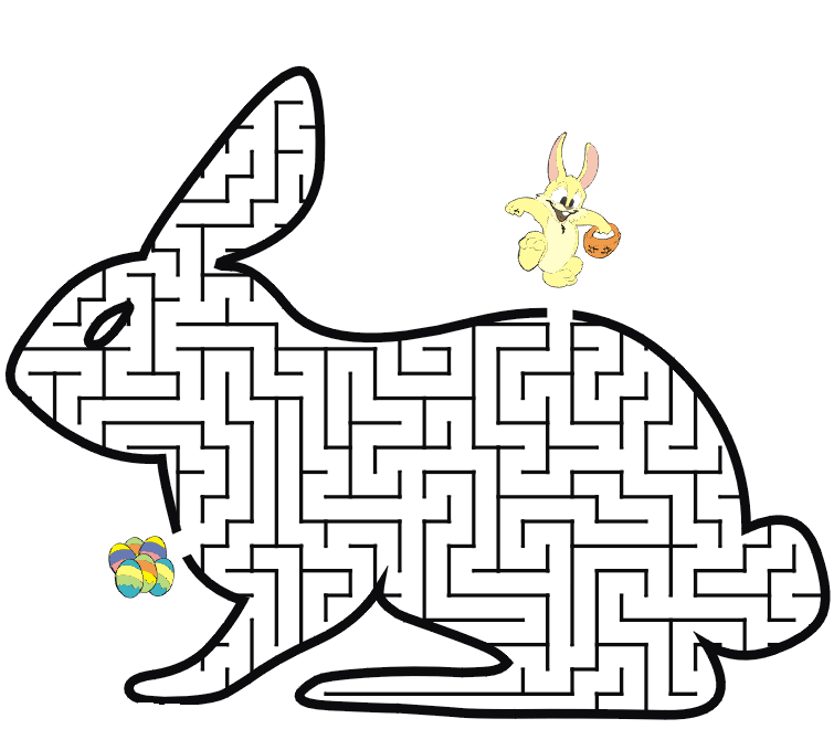 Jogo de labirinto para crianças coelho bonito procurando um caminho para a  abóbora o coelho é um símbolo do ano 2023 ficha de trabalho para imprimir