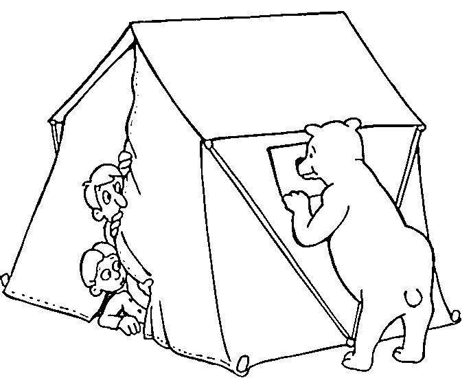 Desenho de Fogo de acampamento para colorir - Tudodesenhos