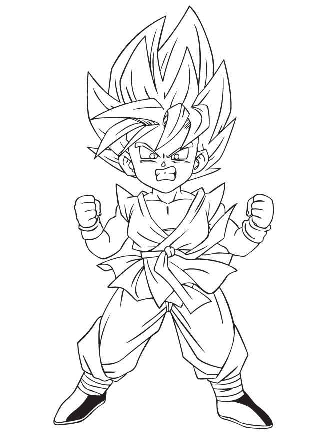 Desenho de Goku criança para colorir - Tudodesenhos