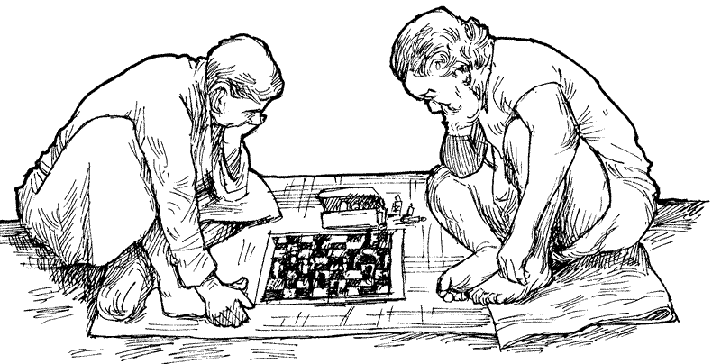 Desenhos de Conselheiro Jogando Xadrez para Colorir e Imprimir
