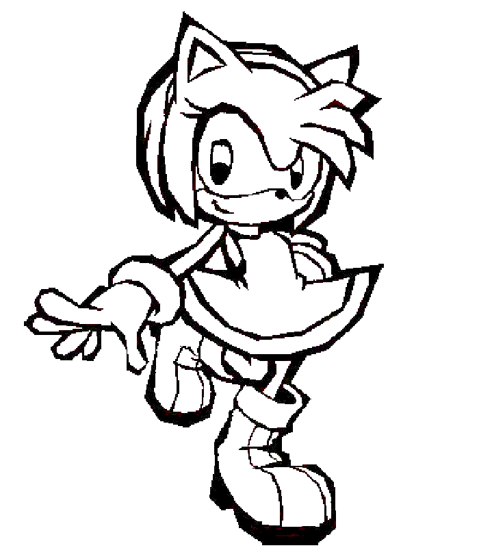 Desenho de Amy do Sonic para colorir - Tudodesenhos