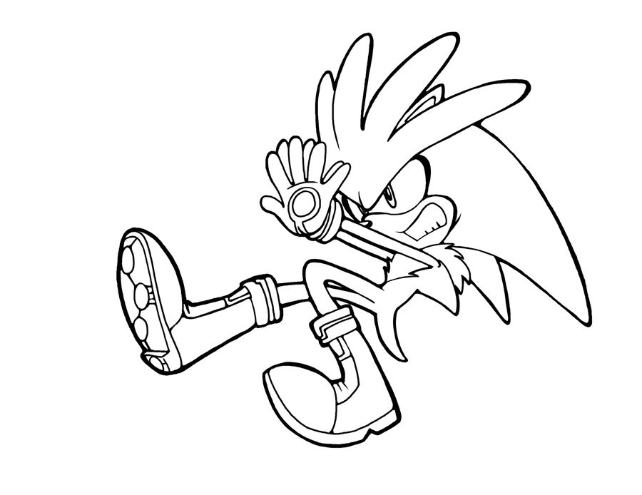 Desenhos de Silver the Hedgehog para Colorir e Imprimir