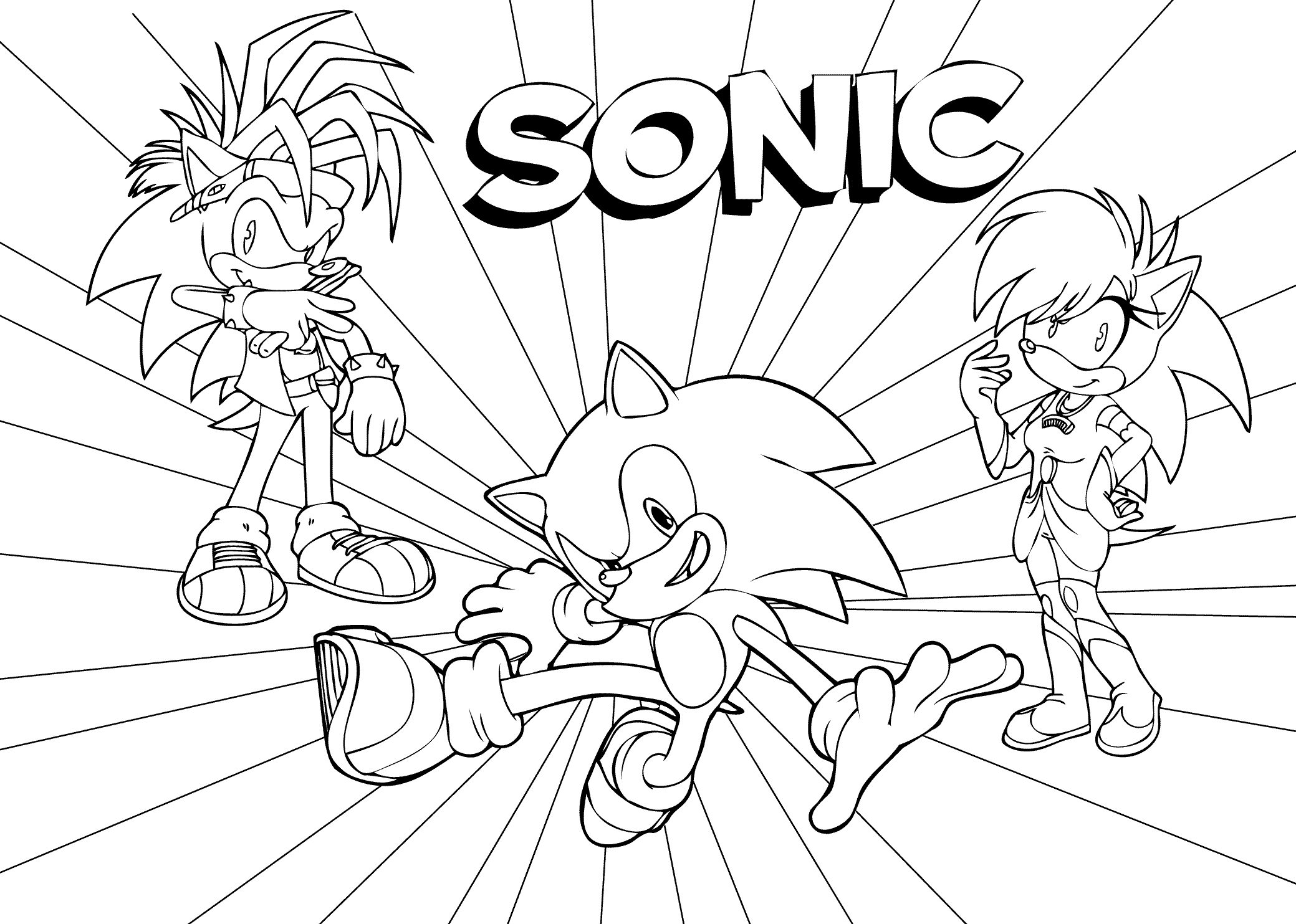 Desenho De Sonic E Amigos Para Colorir Tudodesenhos