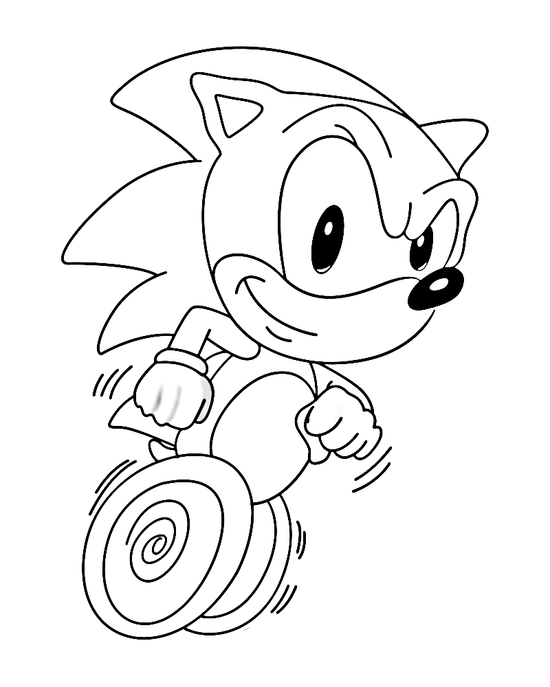 Desenho 1 de Sonic the Hedgehog para colorir