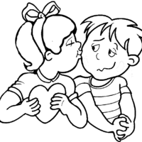 Desenho e Imagem Beijinho Senhorita Sorriso para Colorir e Imprimir Grátis  para Adultos e Crianças 