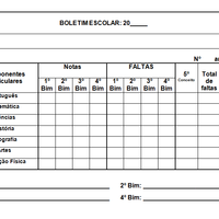 Desenho de Boletim escolar para colorir