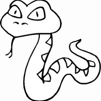 Desenho de Serpente no deserto para colorir - Tudodesenhos