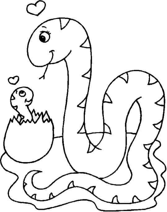Desenho de cobra para colorir animal. Réptil cobra - Desenhos Para