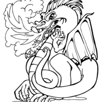 Desenho Para Colorir menina dragão cospe fogo - Imagens Grátis Para  Imprimir - img 31048