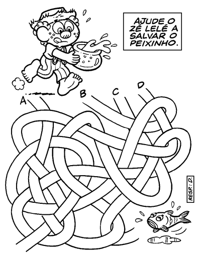 Desenho de Jogo do labirinto Monica para colorir - Tudodesenhos