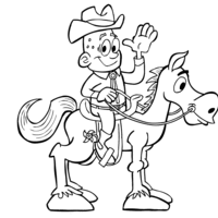 Desenho De Cowboy E Cowgirl Para Colorir Tudodesenhos
