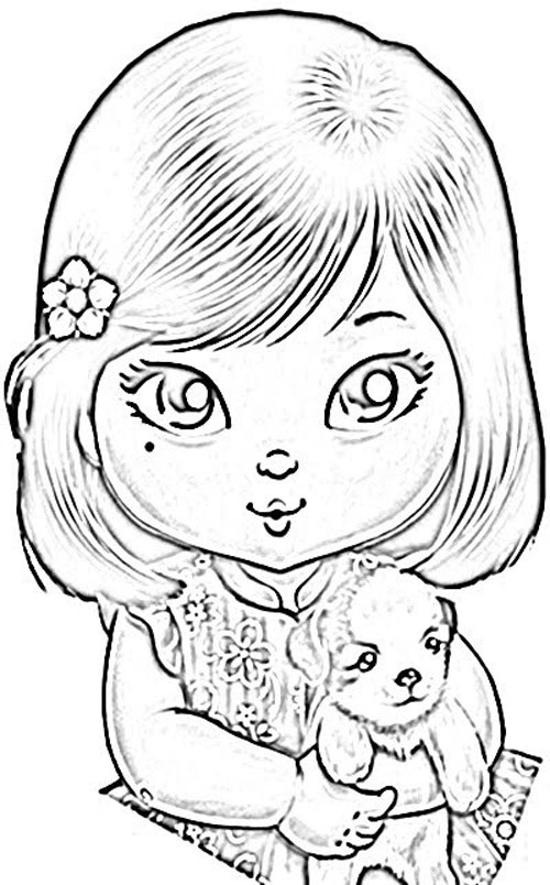 Desenho de Boneca Japonesa para colorir  Desenhos para colorir e imprimir  gratis
