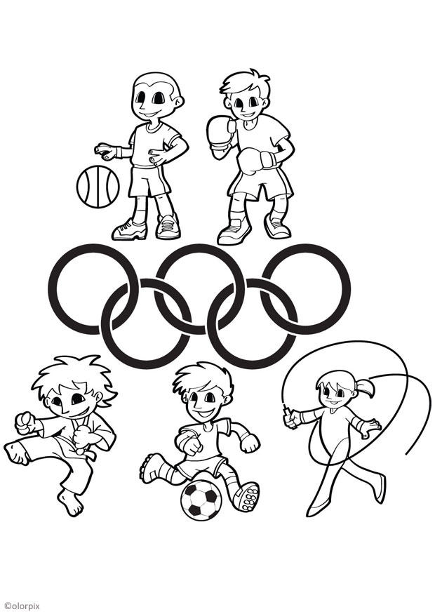 Desenho de Modalidades dos Jogos Olímpicos para colorir - Tudodesenhos