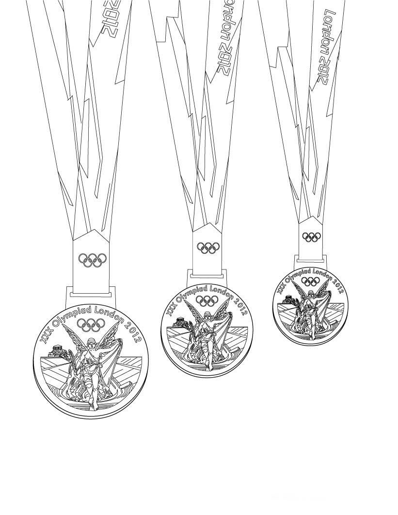 Desenho de Medalha dos Jogos Olímpicos para colorir - Tudodesenhos