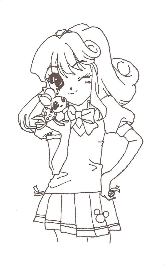 Desenho de Princesa do anime para colorir