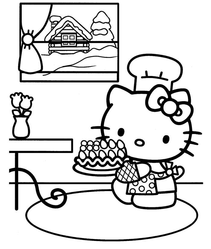 Hello Kitty Cromo 7 - Desenhos para Colorir - Livro de Colorir da