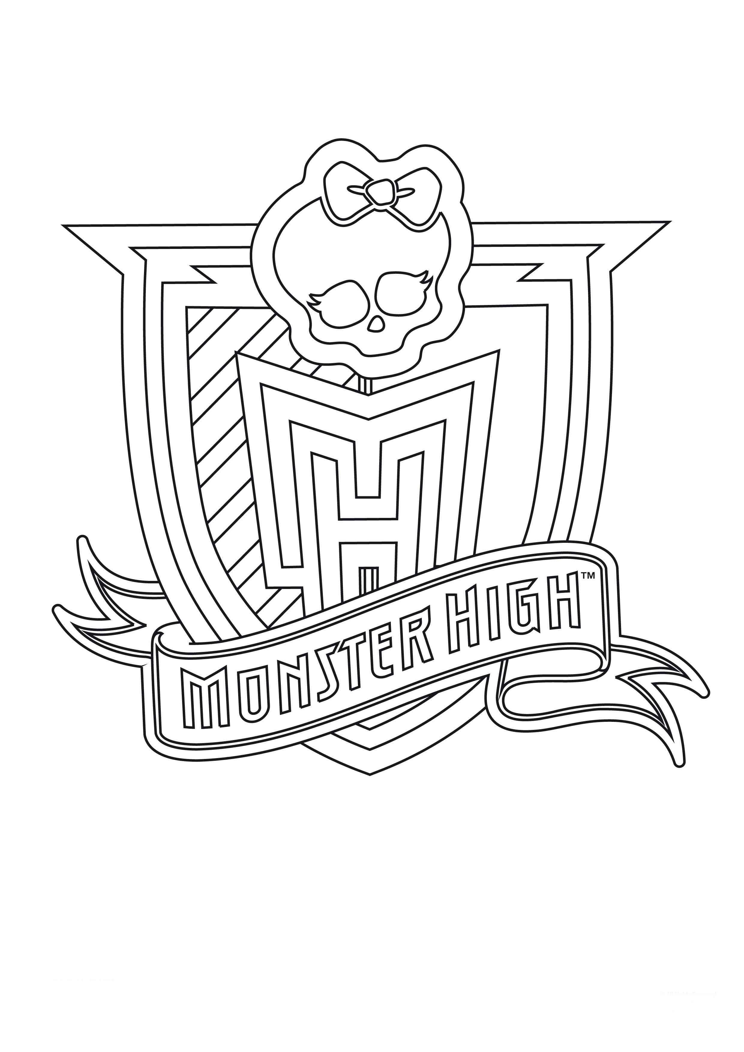 Монстер Хай логотип раскраска