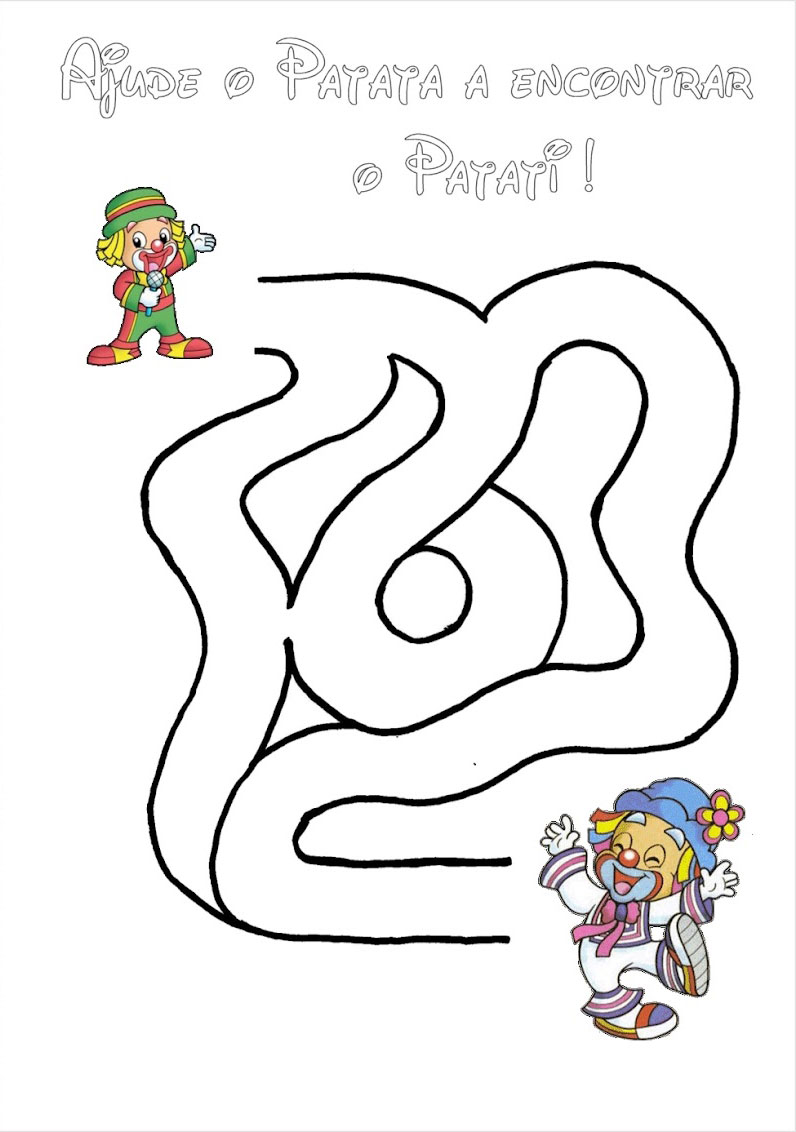 Jogo De Labirinto Com Palhaço De Desenho Animado E Festa De