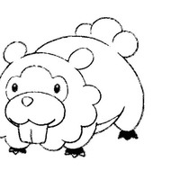 Desenho de Bidoof para colorir