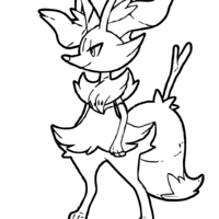 Desenho de Braixen para colorir