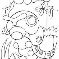 Desenho de Caterpie para colorir