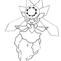 Desenho de Diancie para colorir