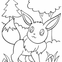 Desenho de Eevee para colorir