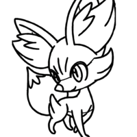 Desenho de Fennekin para colorir