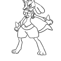 Desenho de Lucario para colorir