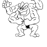 Desenho de Machamp para colorir