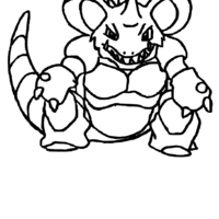 Desenho de Nidoking para colorir