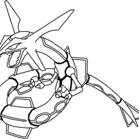 Desenho de Rayquaza para colorir