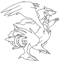 Desenho de Reshiram para colorir