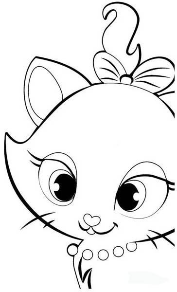 Desenhos da Gatinha Marie para Colorir