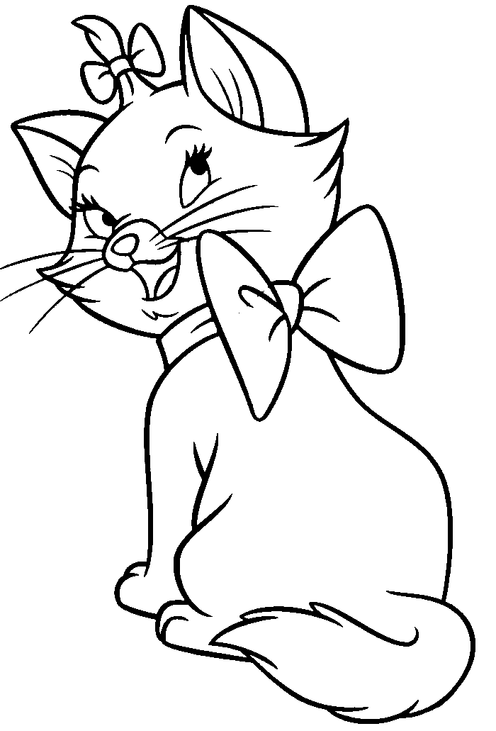 Desenhos de menina gata sorridente usando fita para colorir - Desenhos para  colorir grátis para imprimir