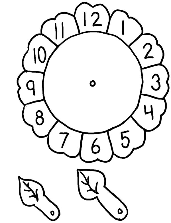 Desenho de Relógio de montar para colorir - Tudodesenhos
