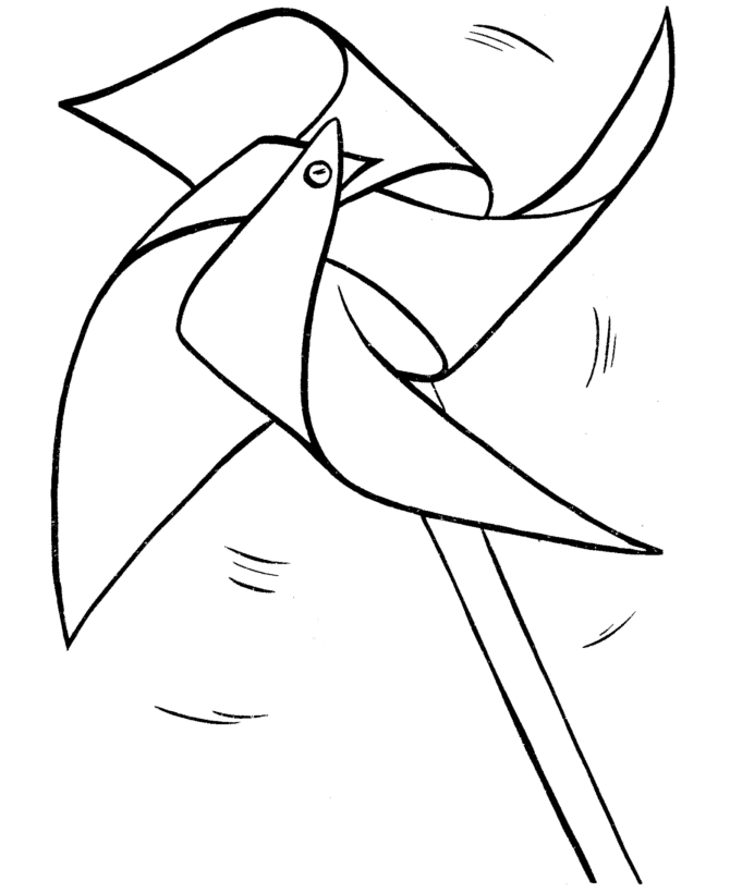 Desenho de Moinho de vento para colorir - Tudodesenhos